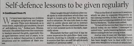 Madrasah Taiyebiyah - Self Defense Training Program